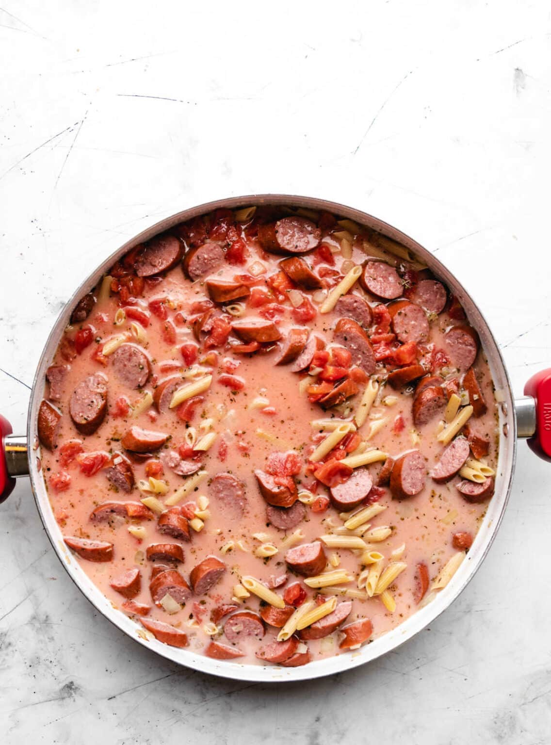 Cheesy Kielbasa Pasta - Cook Dinner Tonight