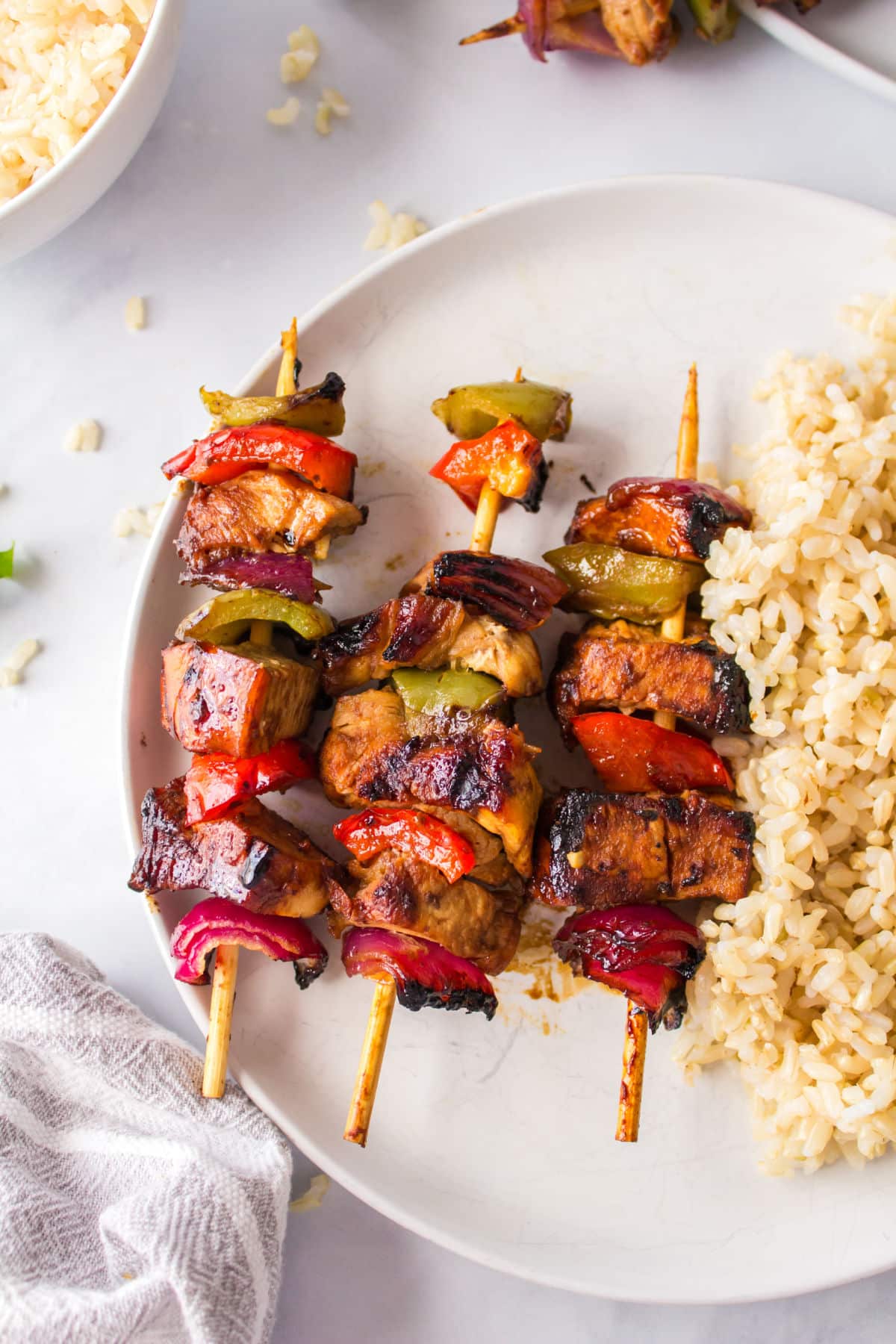 Grilled chicken kabobs best sale