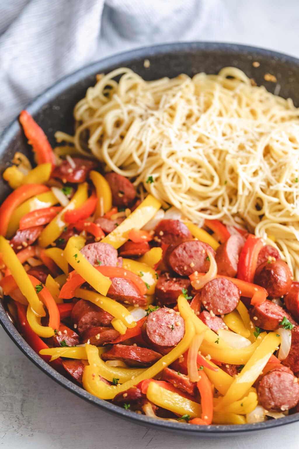 Kielbasa Onions and Peppers - Cook Dinner Tonight