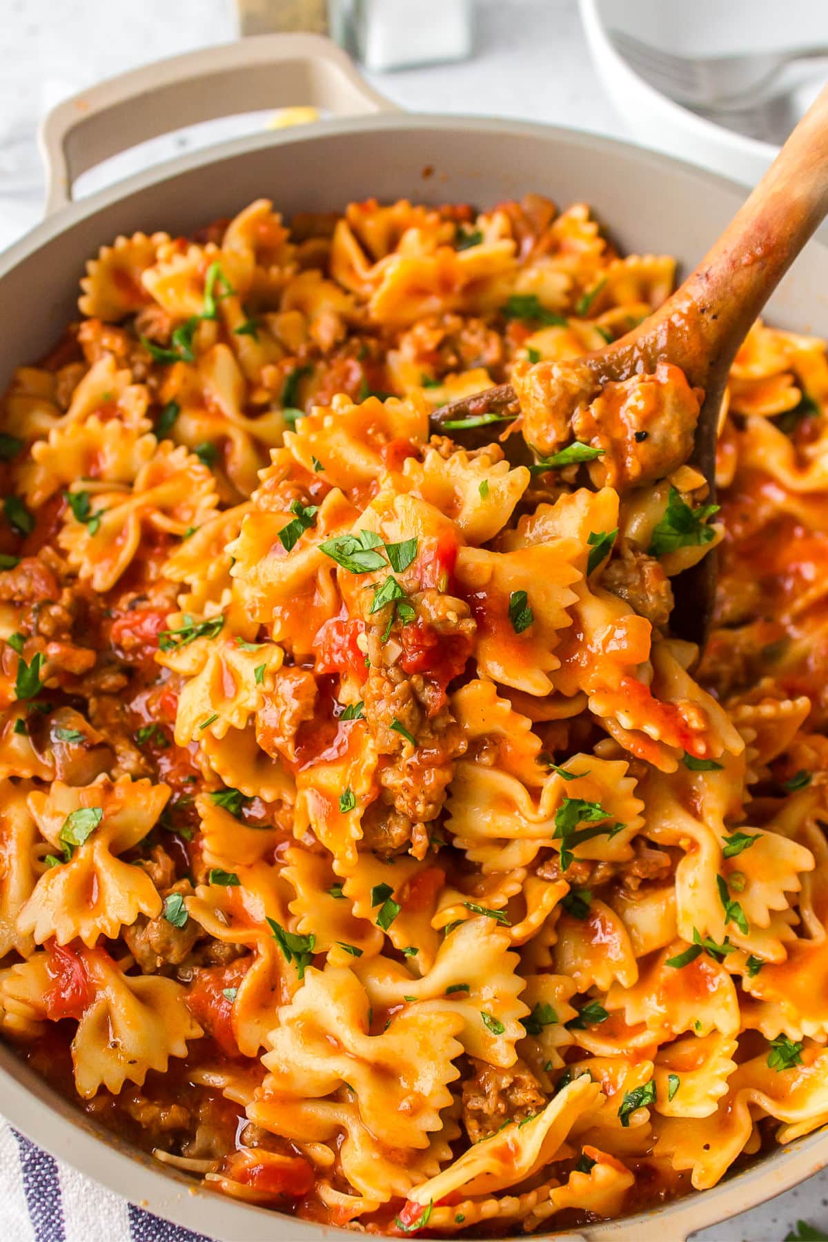 Sausage Bow Tie Pasta - Cook Dinner Tonight